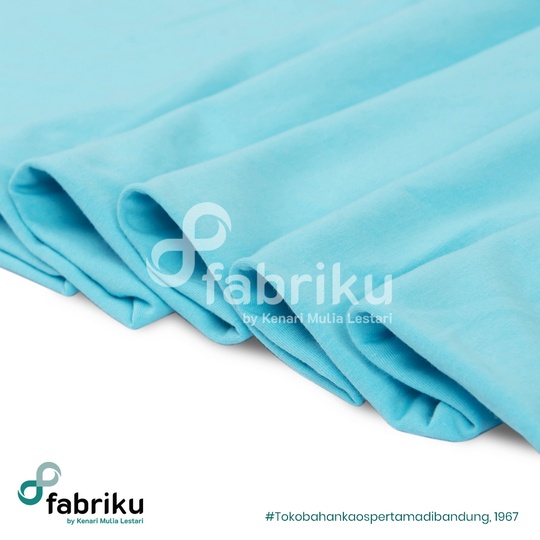 COTTON COMBED 24S 42" BIRU TURKIS MUDA