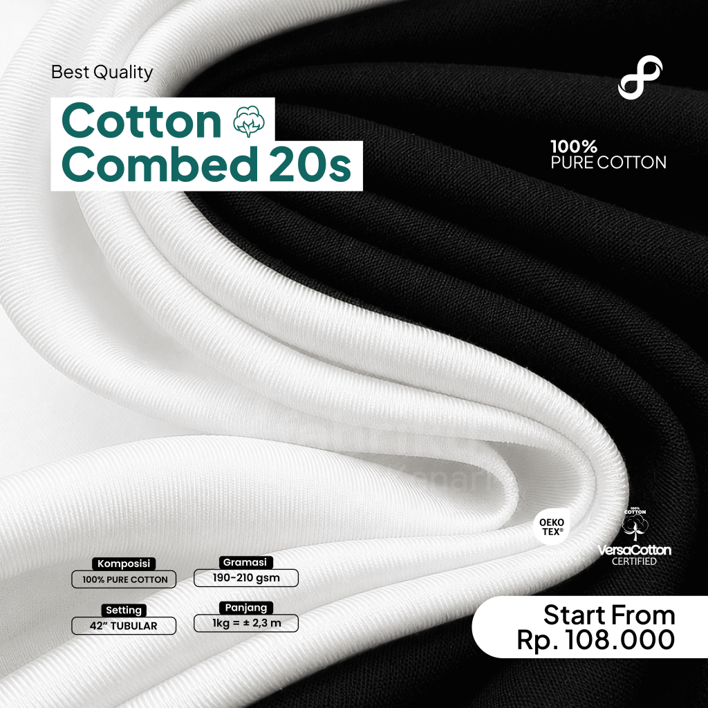 COTTON COMBED 20S 42" BIRU TUA